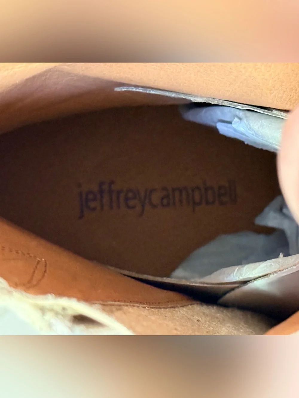Jeffrey Campbell Suede Bratz-z Platform Ankle Boots Tan Taupe Y2K size 8
